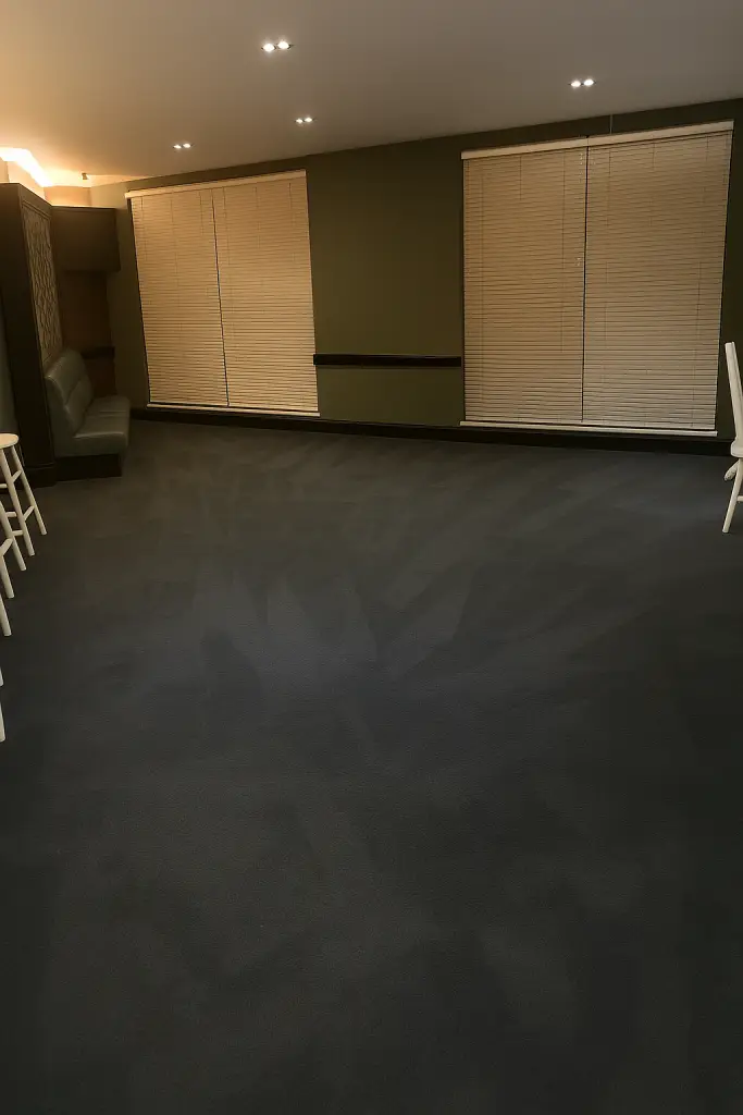 Clean carpet in a bright, tidy room